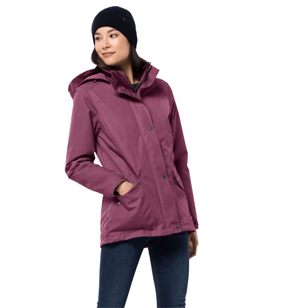 Jack Wolfskin PARK AVENUE αδιάβροχο μπουφάν γυναικεια μωβ | GR2885502